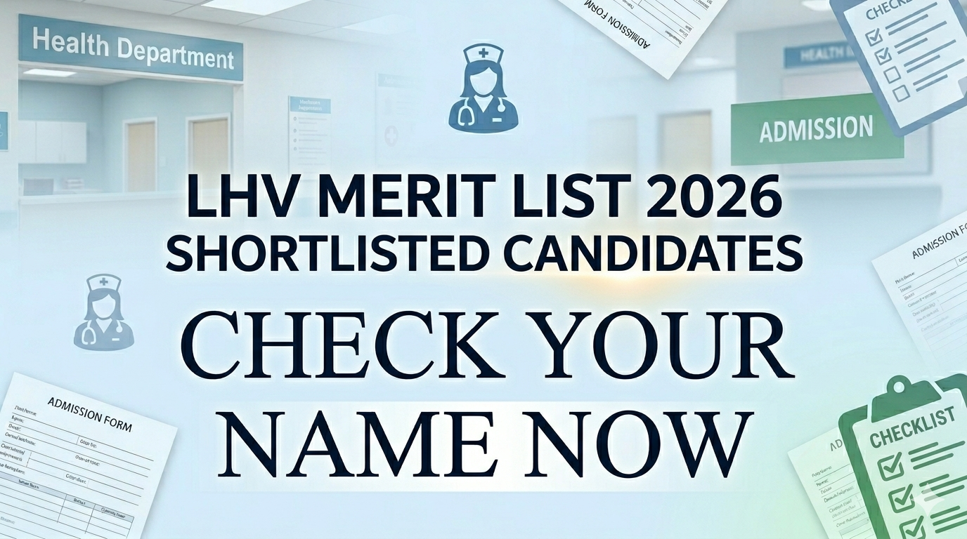 LHV Merit List 2026 Check Selected Candidates List & Download PDF Online at pshealthpunjab.gov.pk