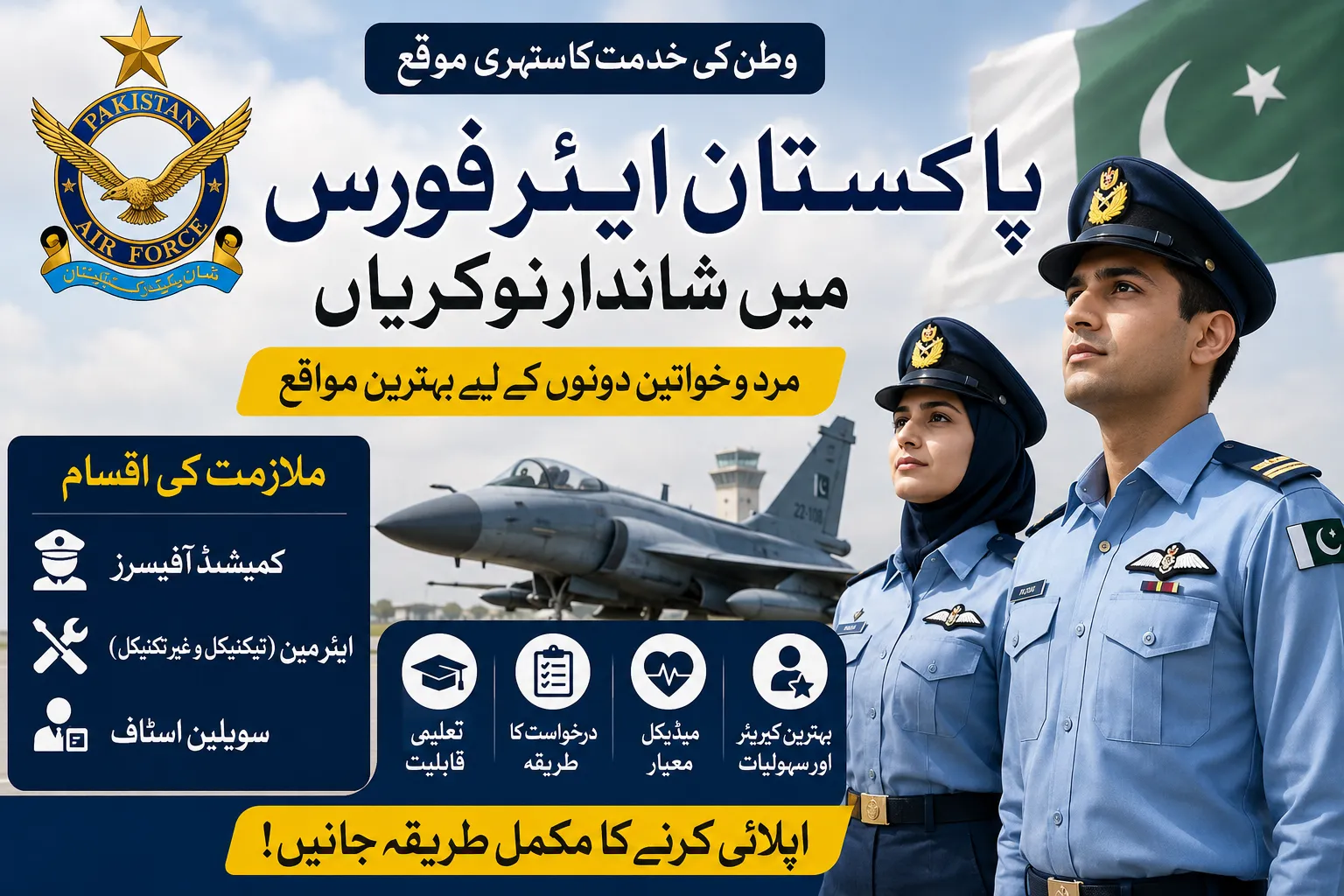 Jobs in Pakistan Air Force PAF 2026 – Complete Guide to Eligibility, Jobs, and Application Process
